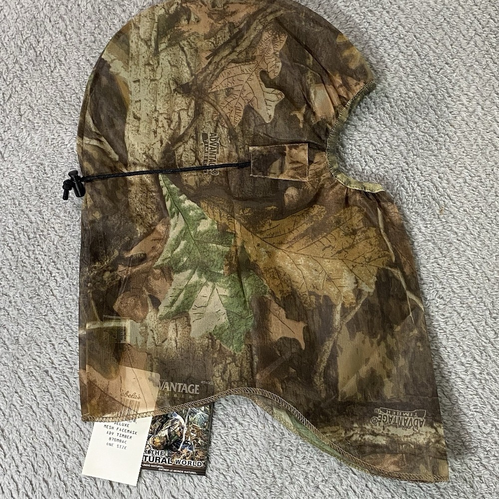 Camo Headcover Advantage Timber Mesh Balaclava Hunting Facemask Translucent